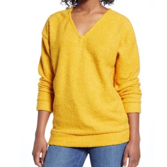 Caslon Mustard V-Neck Sweater - Picture 1 of 3